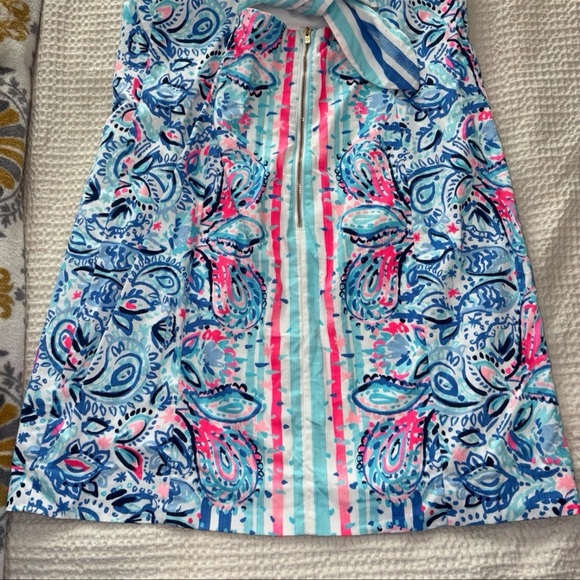 Lilly Pulitzer Blue and Pink Paisley Mini Dress - Picture 6 of 9